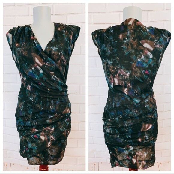 IRO Marty Poly Dress in Bleu - Picture 3 of 9